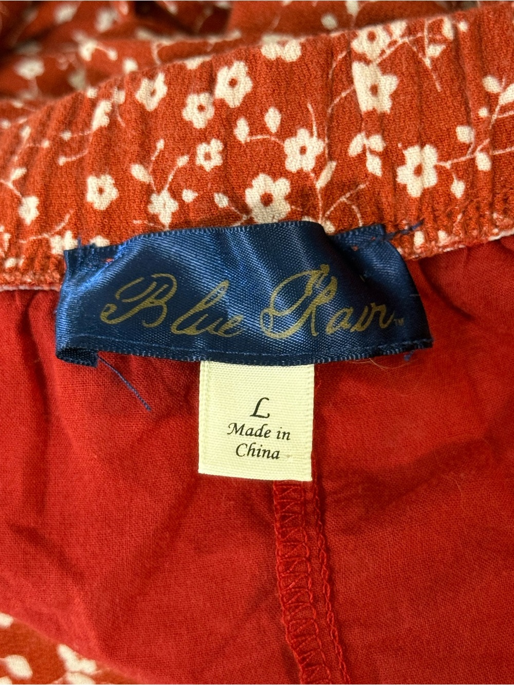 Blue Rain Red Floral Asymmetrical Hi-Low Wrap Skirt - Picture 2 of 11